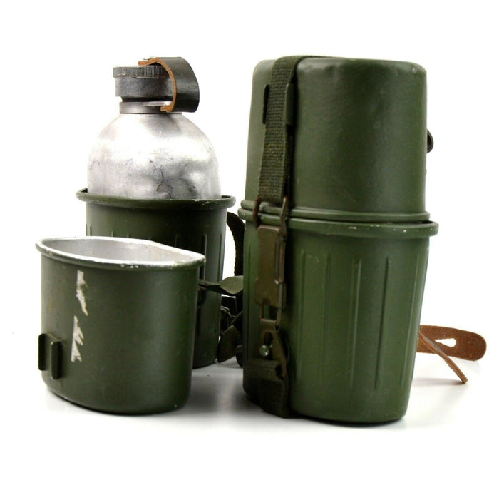 Kit de comedor original del ejército alemán, cantimplora, botella de agua, utensilios de cocina del ejército - GoMilitar