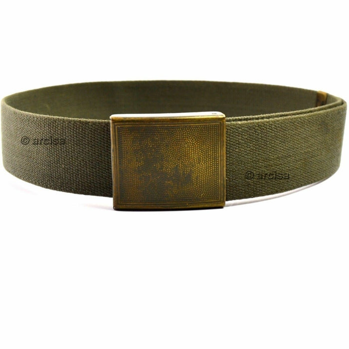 Original German army military suspenders belt Heavy Duty German Webbing olive - GoMilitar