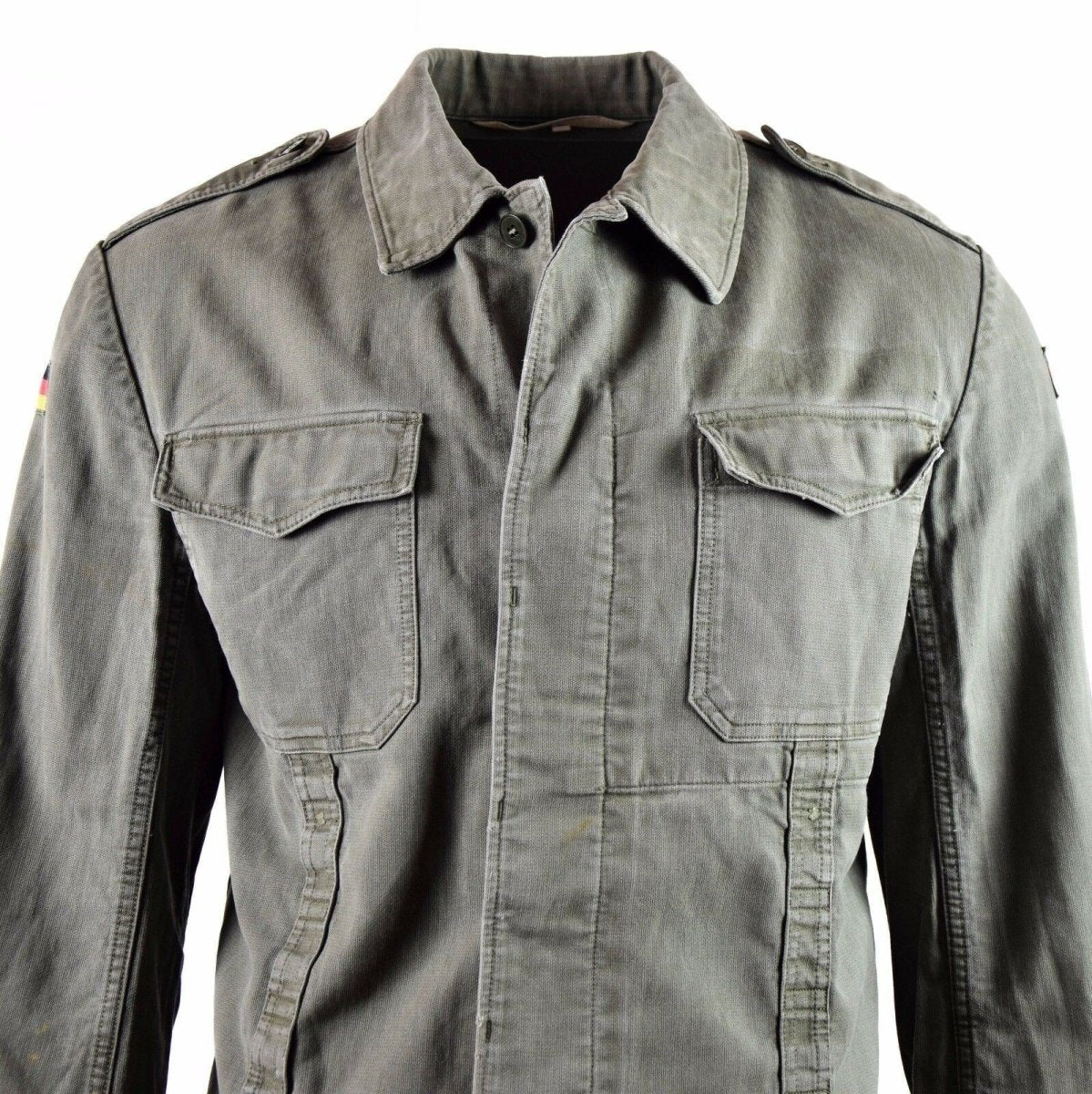 Chaqueta Moleskin del ejército alemán original. Chaqueta de oliva de campo de BW Ejército Vintage
