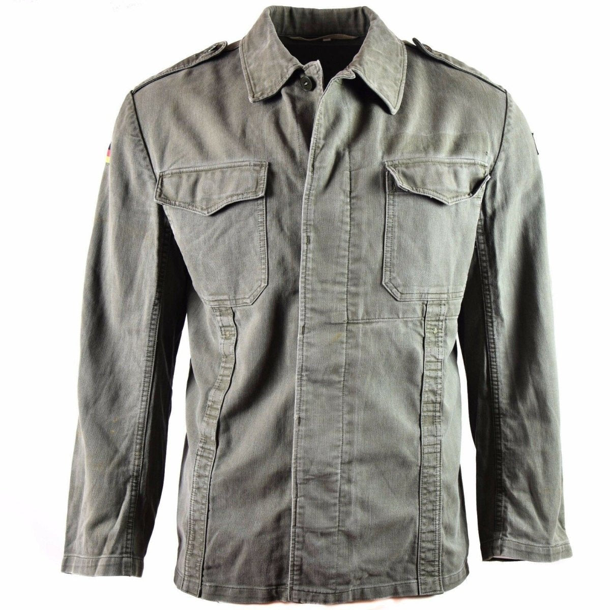 Chaqueta Moleskin del ejército alemán original. Chaqueta de oliva de campo de BW Ejército Vintage