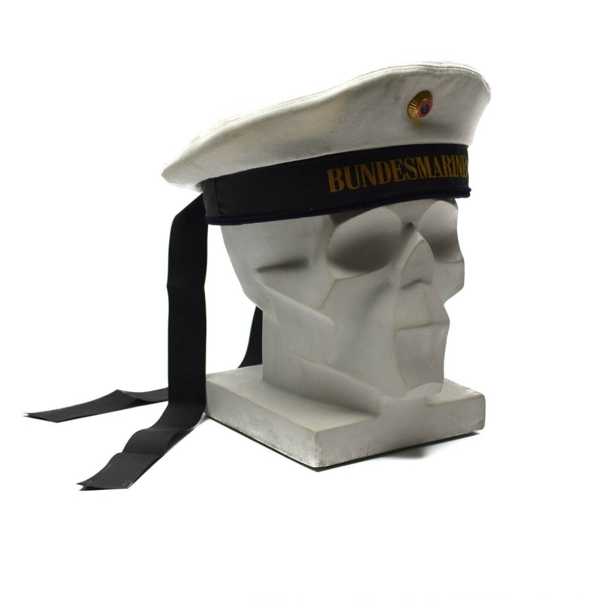 Gorra original de la Marina del ejército alemán, gorro de la Bundesmarine, color blanco