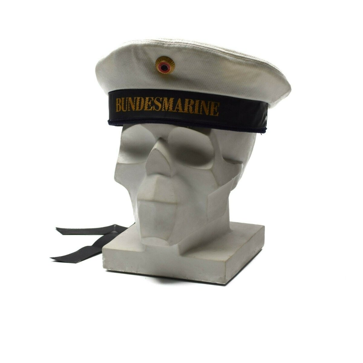 Gorra original de la Marina del ejército alemán, gorro de la Bundesmarine, color blanco