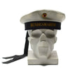 Gorra original de la Marina del ejército alemán, gorro de la Bundesmarine, color blanco