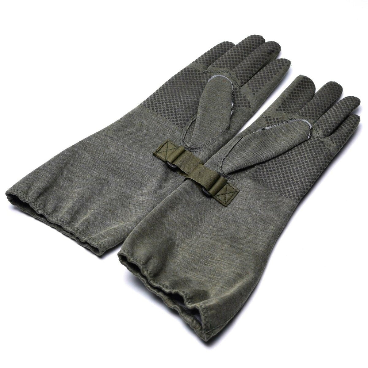 Guantes de piloto del ejército alemán original Nomex con el problema militar de Gripper Gray Nuevo