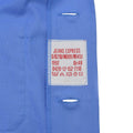 Camisa de pijama original del ejército alemán, ropa de dormir de manga larga con botones en la parte delantera, azul