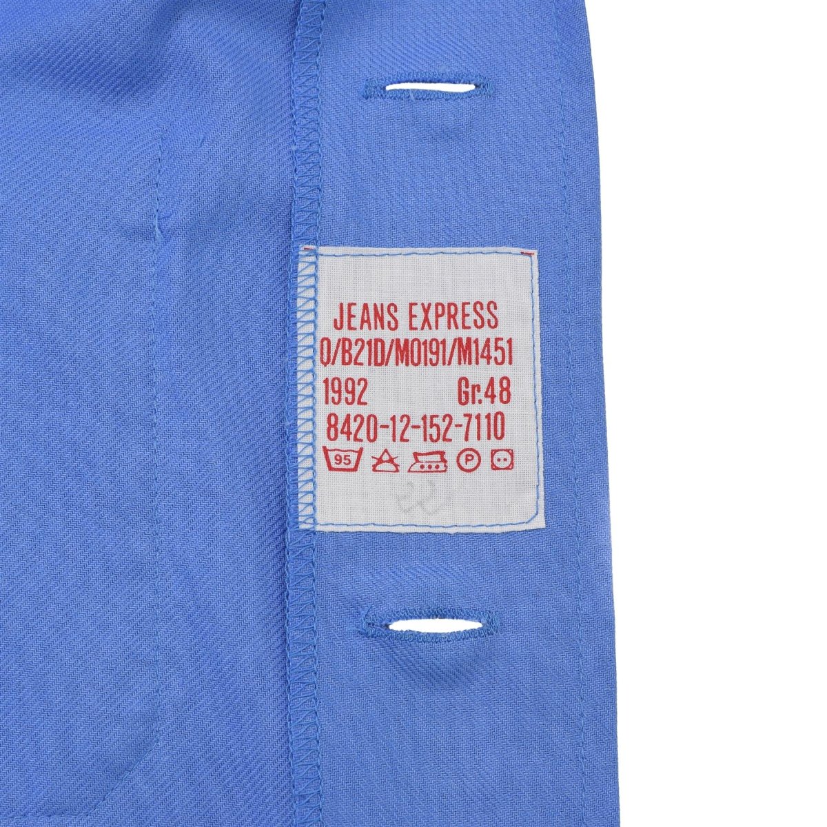 Camisa de pijama original del ejército alemán, ropa de dormir de manga larga con botones en la parte delantera, azul