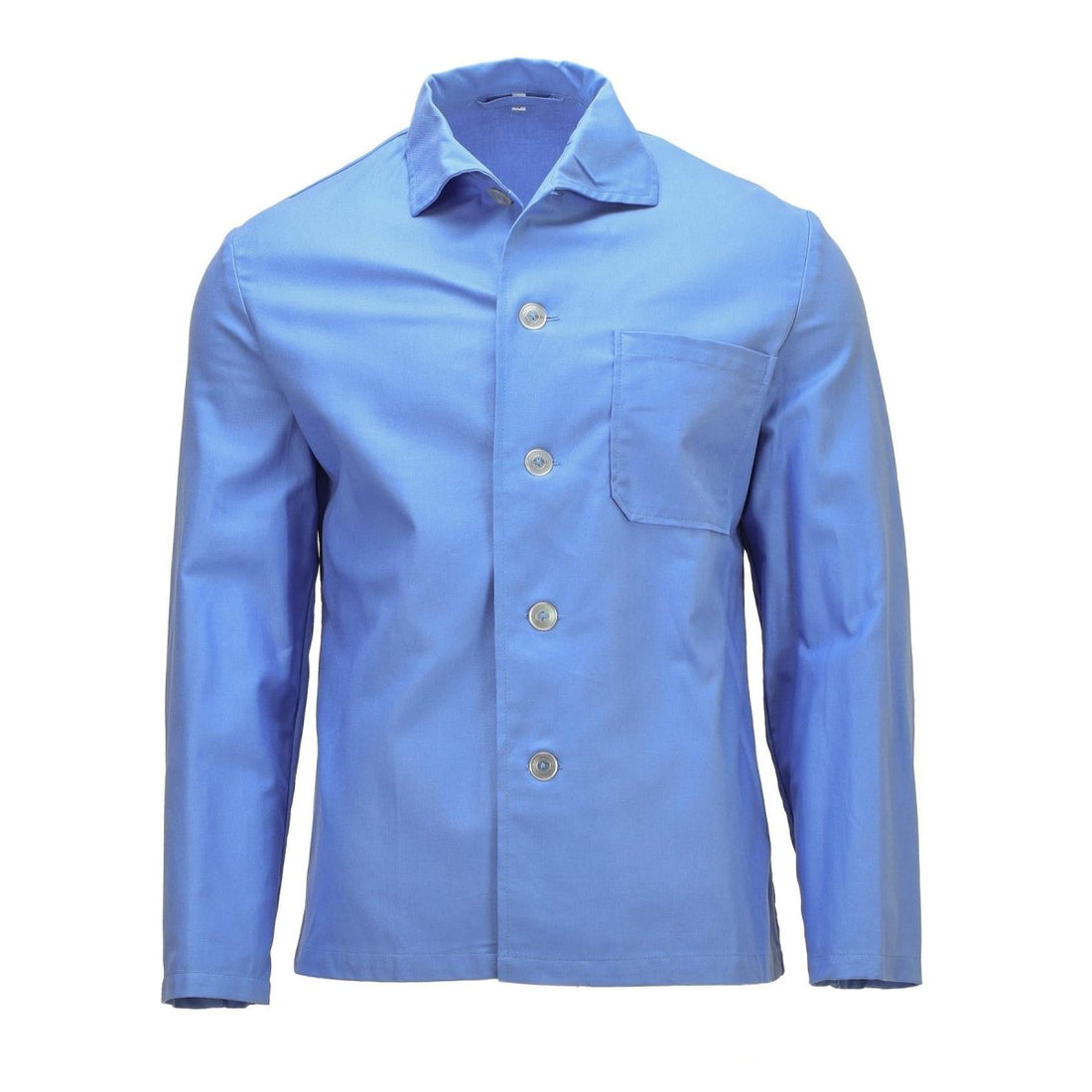 Camisa de pijama original del ejército alemán, ropa de dormir de manga larga con botones en la parte delantera, azul