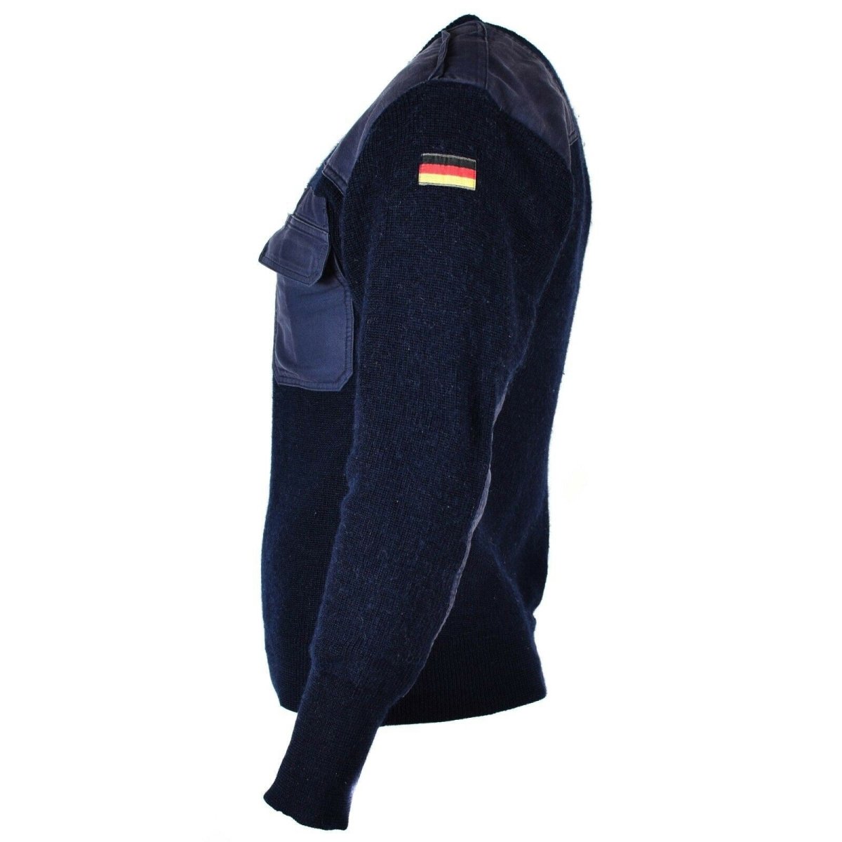 Jumper del ejército alemán original Comando de comando azul azul marino suéter de lana militar