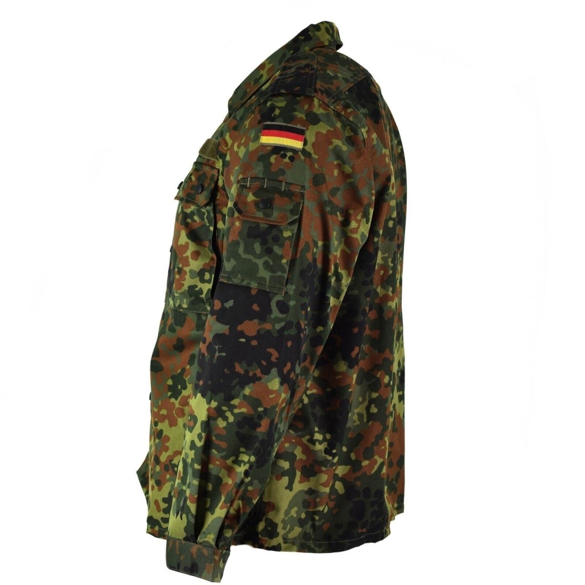 Camisa del ejército alemán original con cremallera Flecktarn Camo Combat Tactical BW Ejército
