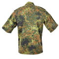 Camisa del ejército alemán original con cremallera Flecktarn mangas cortas Combate BW Ejército Problema