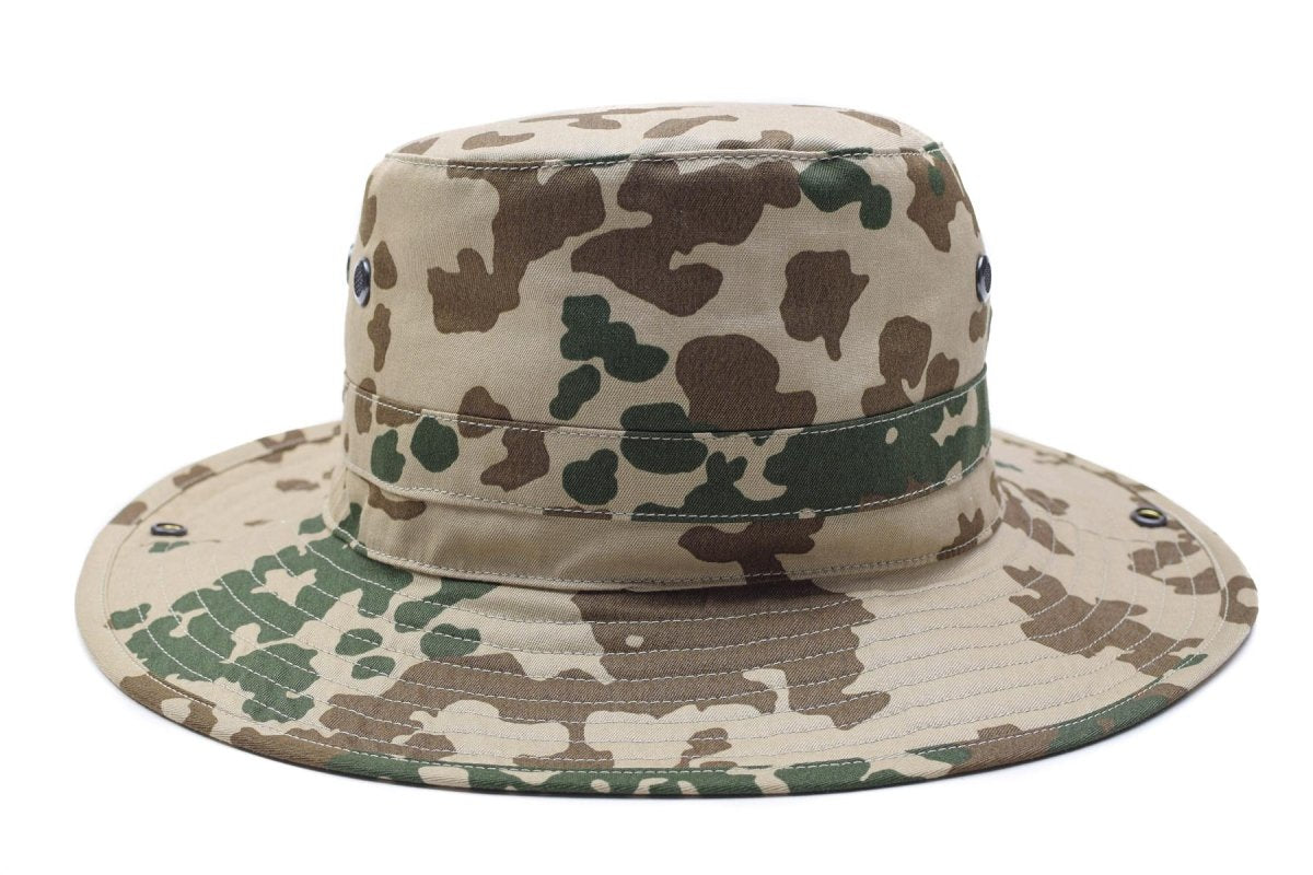 Ejército alemán original CAMO TROPICAL BOONIE Campo de campamento CAZA AUPARTA NUEVO