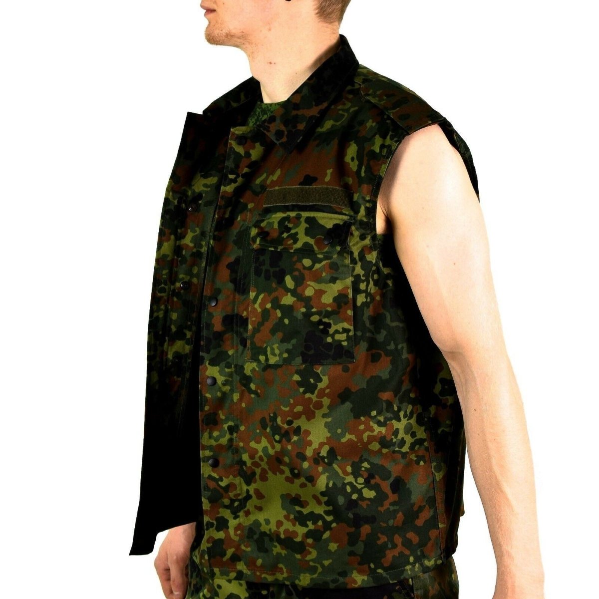 Chaleco del ejército alemán original creció a Flecktarn Camo Combate táctico BW Ejército
