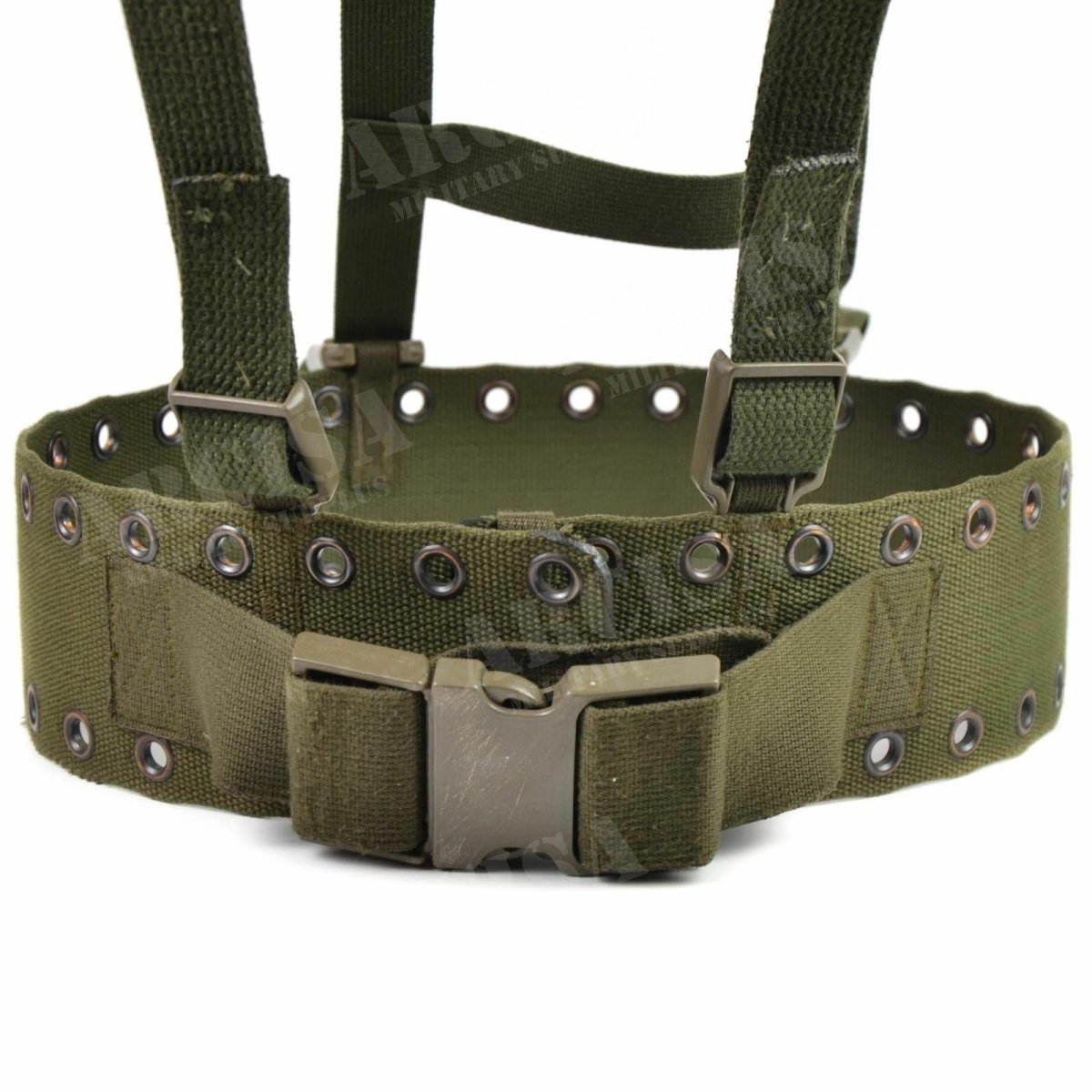 Sistema de plataforma de cinta del ejército alemán original 2 piezas Cinturón táctico Arnés de correa Y
