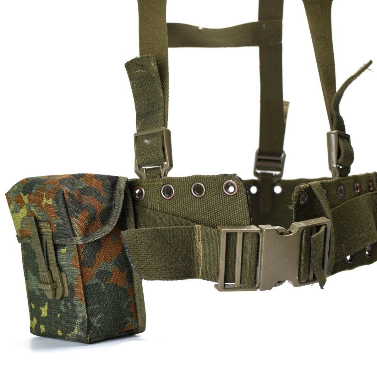 Sistema de correa del ejército alemán original 4 PCS Tactical Belt Arness Carga Kit de carga