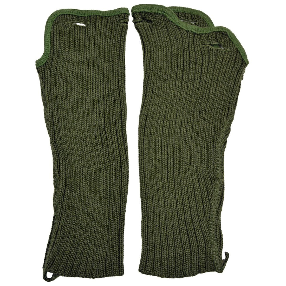 Muñequeras térmicas cálidas de algodón originales del ejército alemán, color oliva