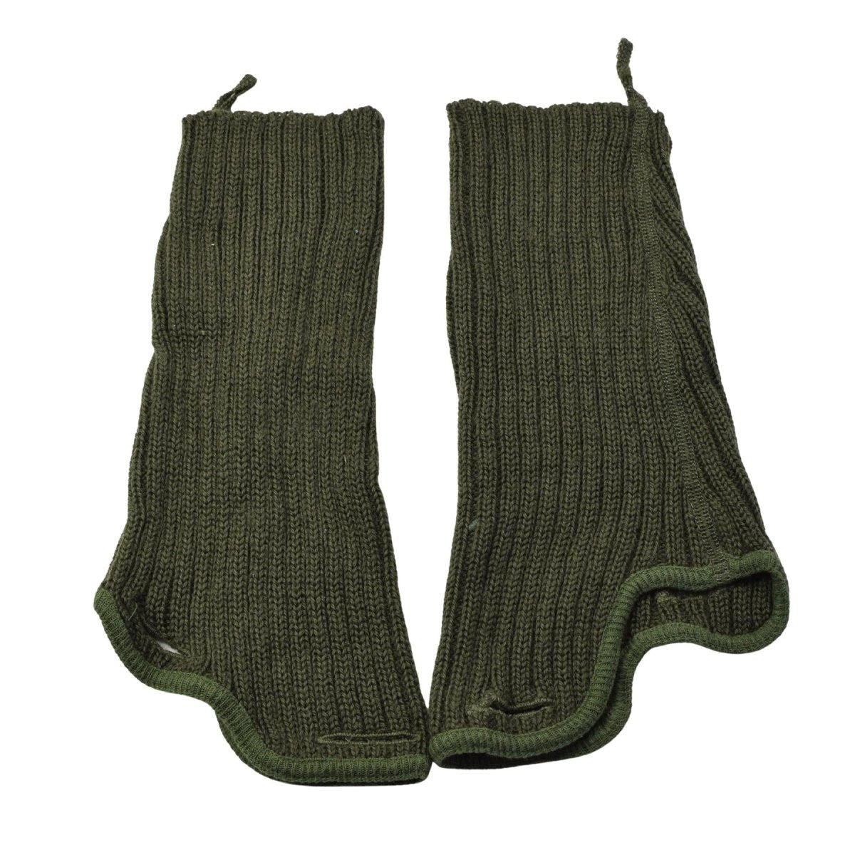 Muñequeras térmicas cálidas de algodón originales del ejército alemán, color oliva