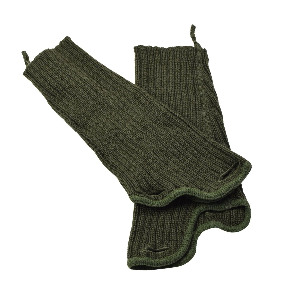 Muñequeras térmicas cálidas de algodón originales del ejército alemán, color oliva