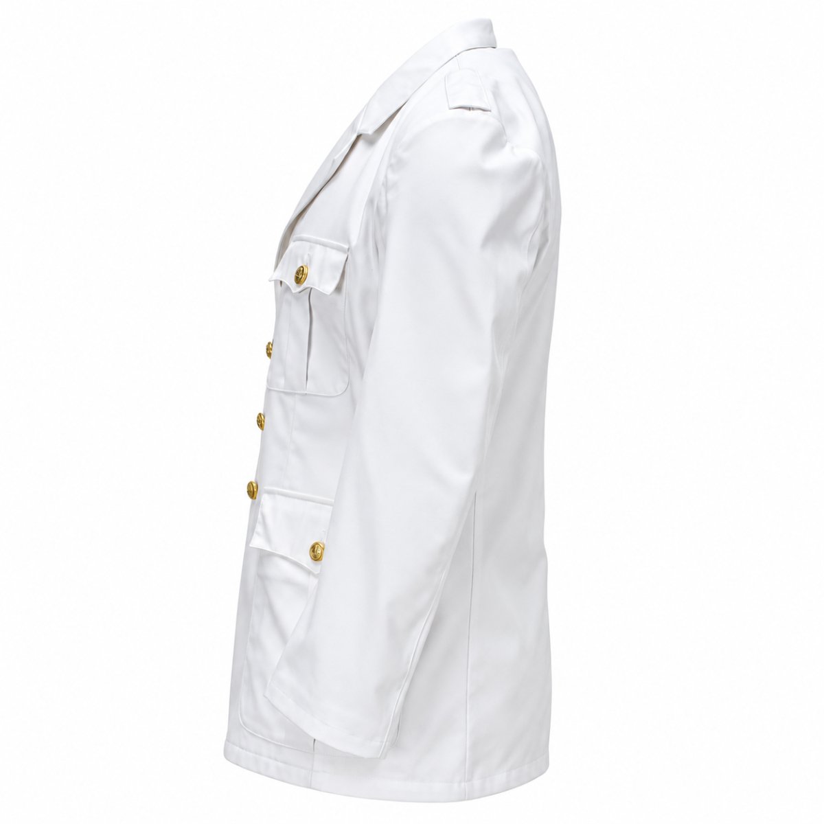 Chaqueta de vestir original de la Bundeswehr alemana Blazer formal Botones dorados Blanco