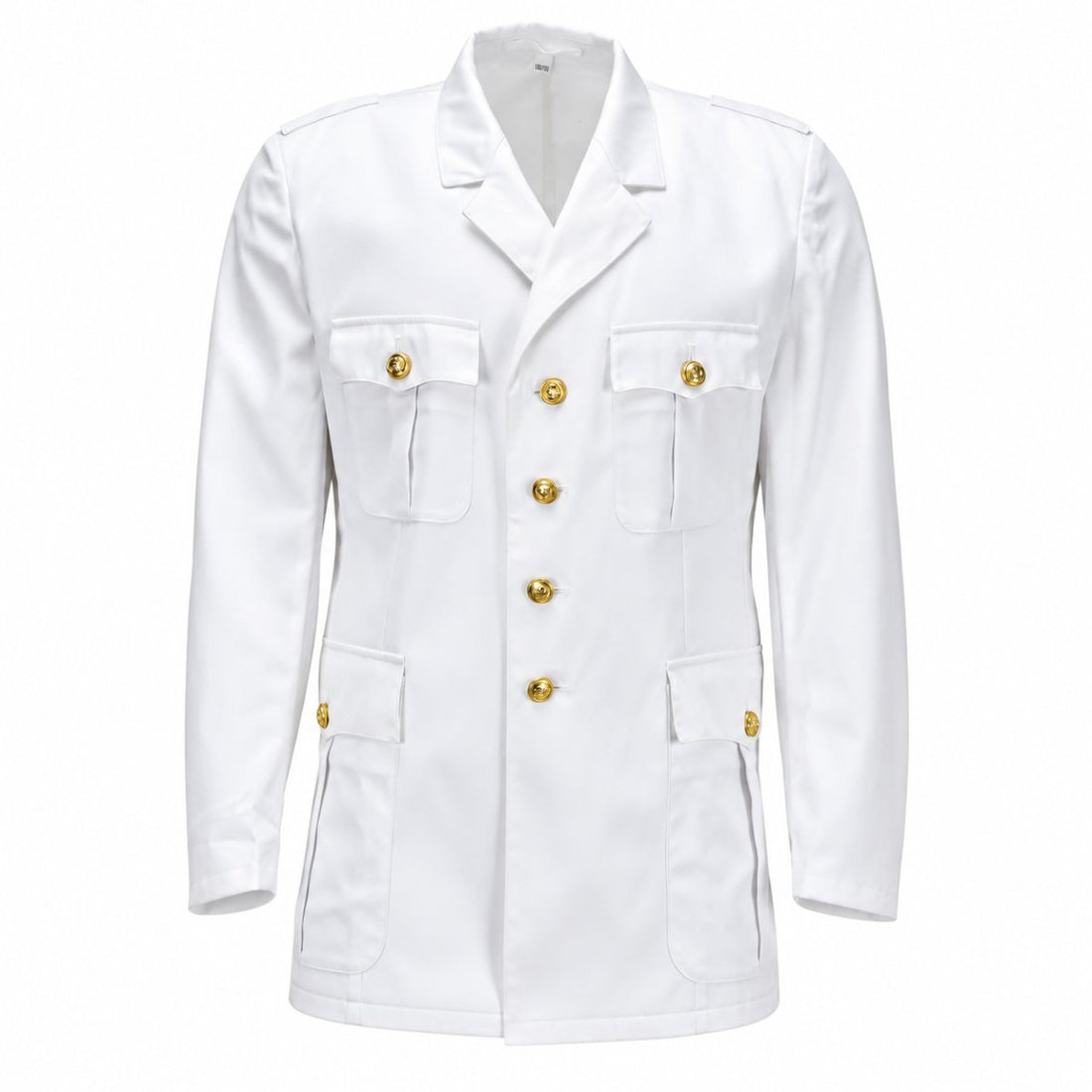 Chaqueta de vestir original de la Bundeswehr alemana Blazer formal Botones dorados Blanco
