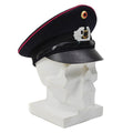 Insignia original del cuerpo de bomberos alemán, gorra con visera, escarapela BGS, color azul