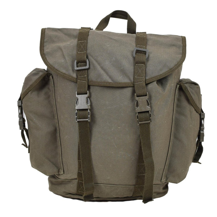 Mochila de montaña militar alemana original de 35 litros, duradera, con múltiples bolsillos, verde oliva - GoMilitar