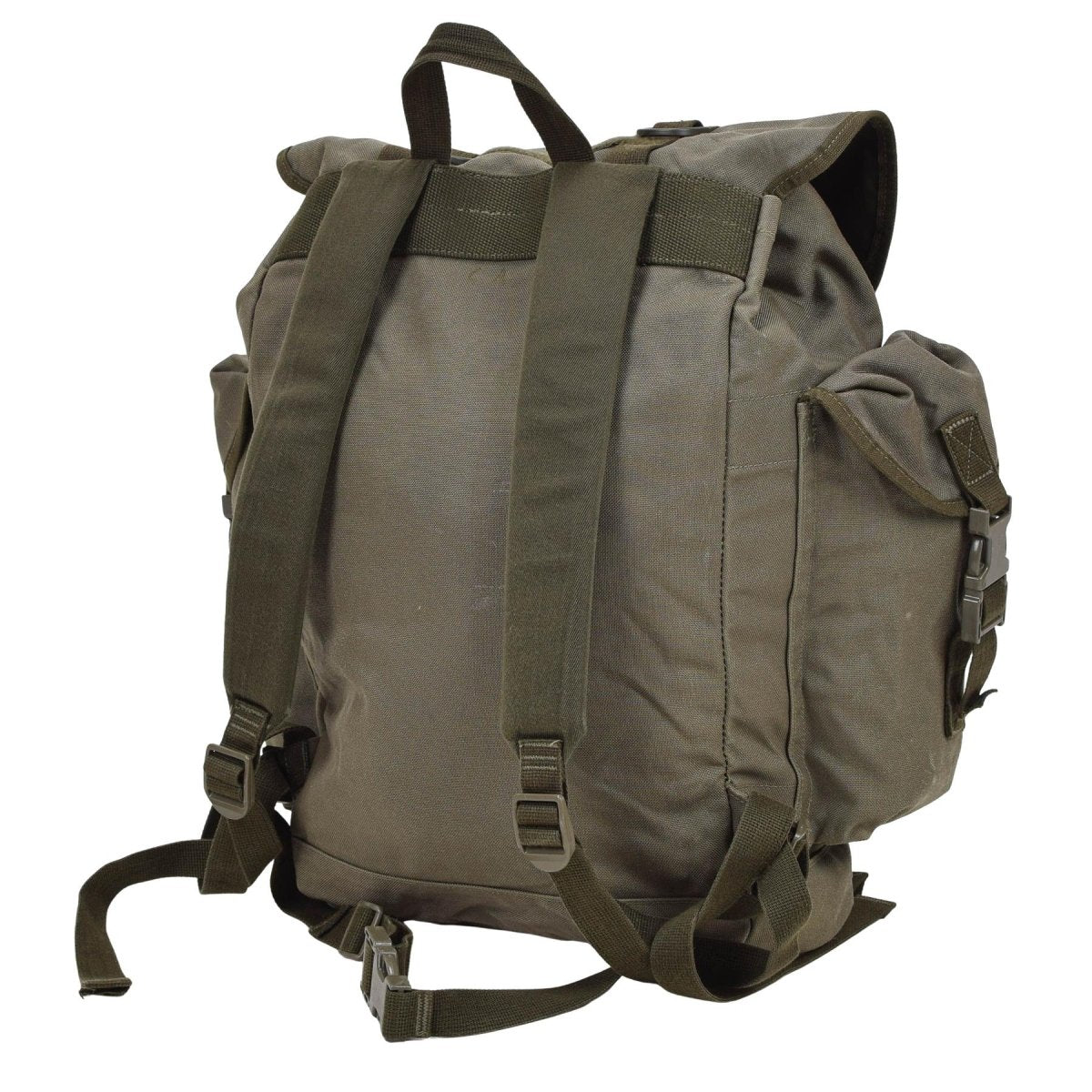 Mochila de montaña militar alemana original de 35 L, duradera, con múltiples bolsillos, color verde oliva