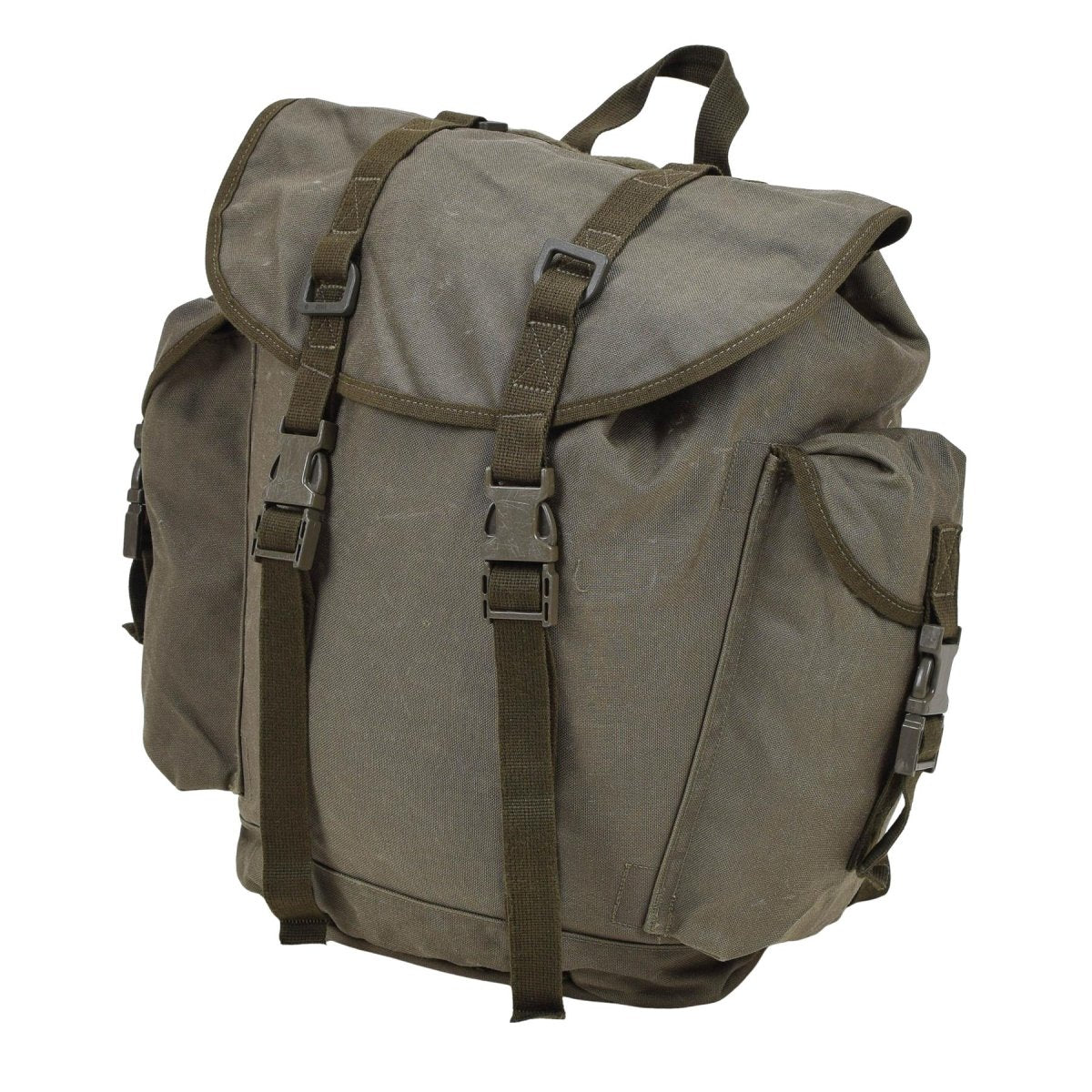 Mochila de montaña militar alemana original de 35 L, duradera, con múltiples bolsillos, color verde oliva
