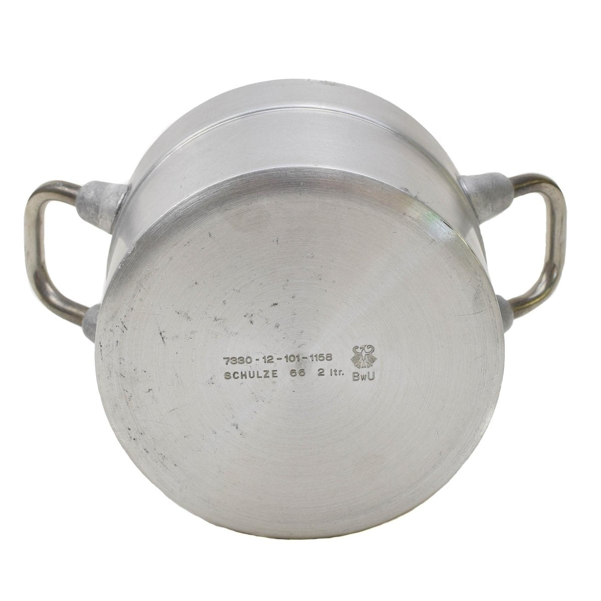 Alemania original de aluminio alemania 2 literas tapa de olla de senderismo BW Mess Mess Kit nuevo