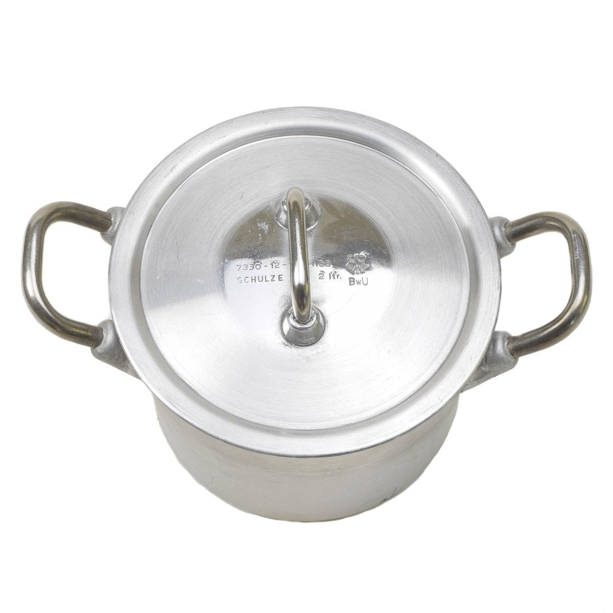 Alemania original de aluminio alemania 2 literas tapa de olla de senderismo BW Mess Mess Kit nuevo