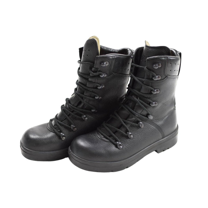 Zapatos De Combate Militares Alemanes Originales Cuero Antiestático Resistente Al Agua Negro - GoMilitar
