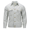 Camisa de vestir militar alemana original, manga larga, mezcla de algodón, verde claro