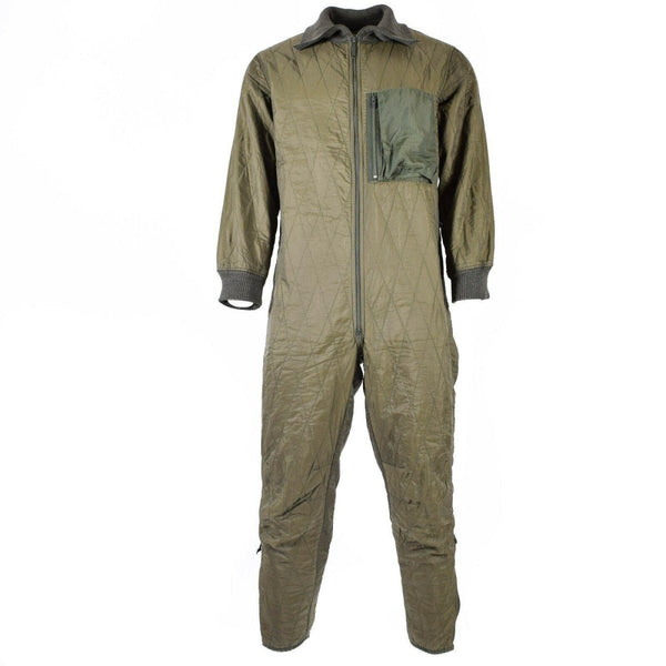 Original German Military Jumpsuit Liner Insulated Cold Weather Gear Olive - GoMilitar