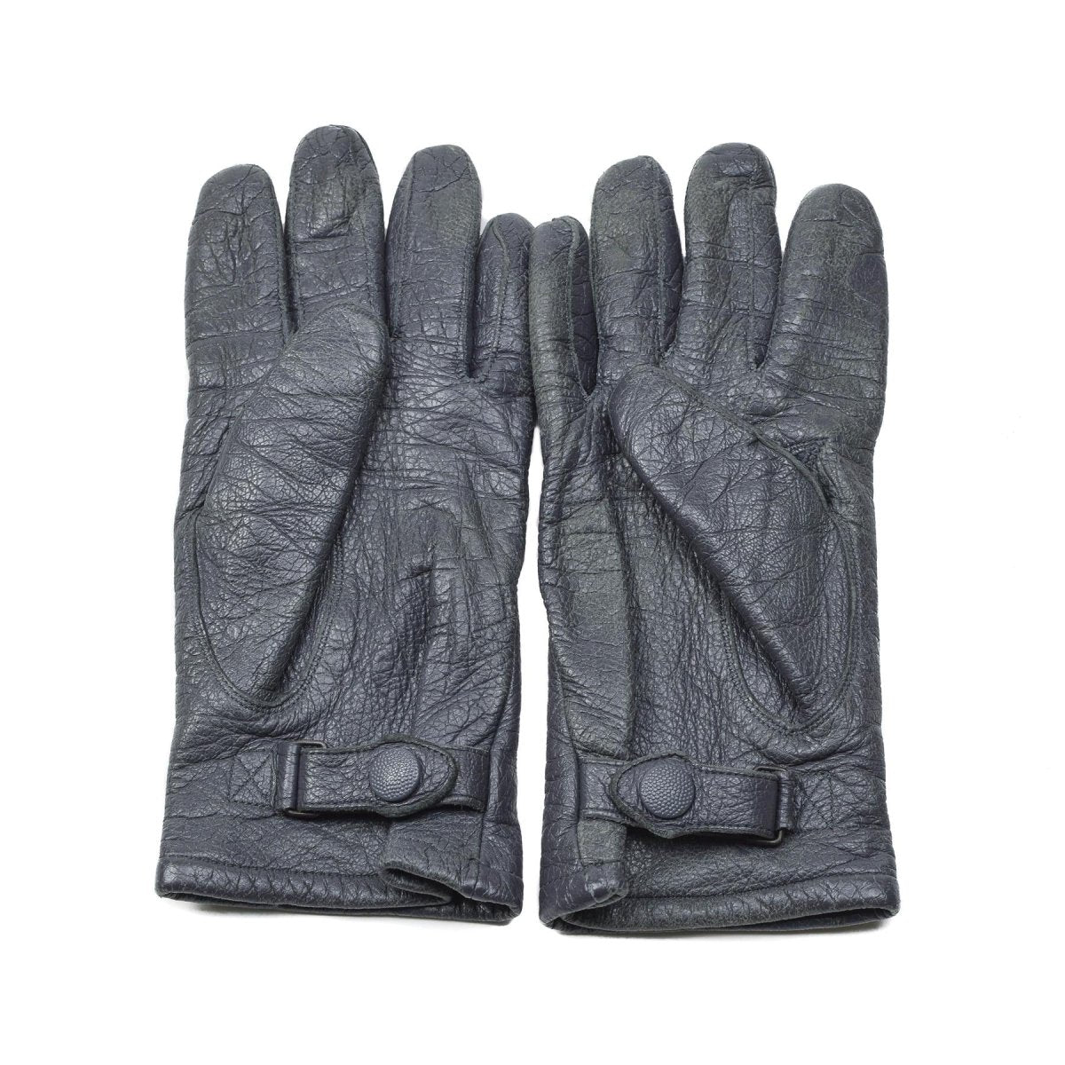 Guantes de cuero militar alemanes originales Correa de muñeca gris Alemania Ejército Excedente