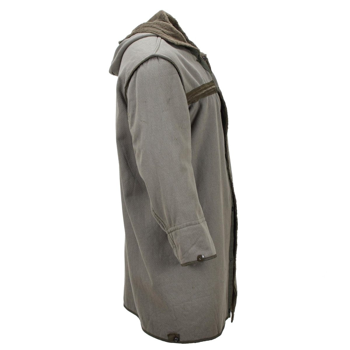 Militares alemán originales largos parka falso de piel de piel Termal Ejército encapuchado Olive