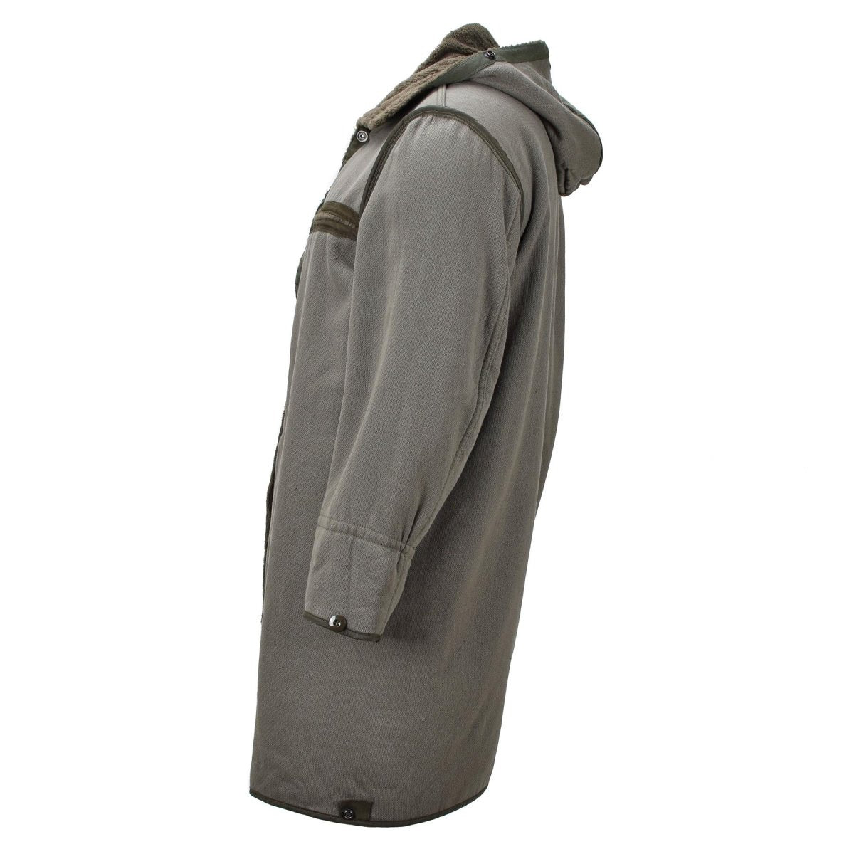 Militares alemán originales largos parka falso de piel de piel Termal Ejército encapuchado Olive