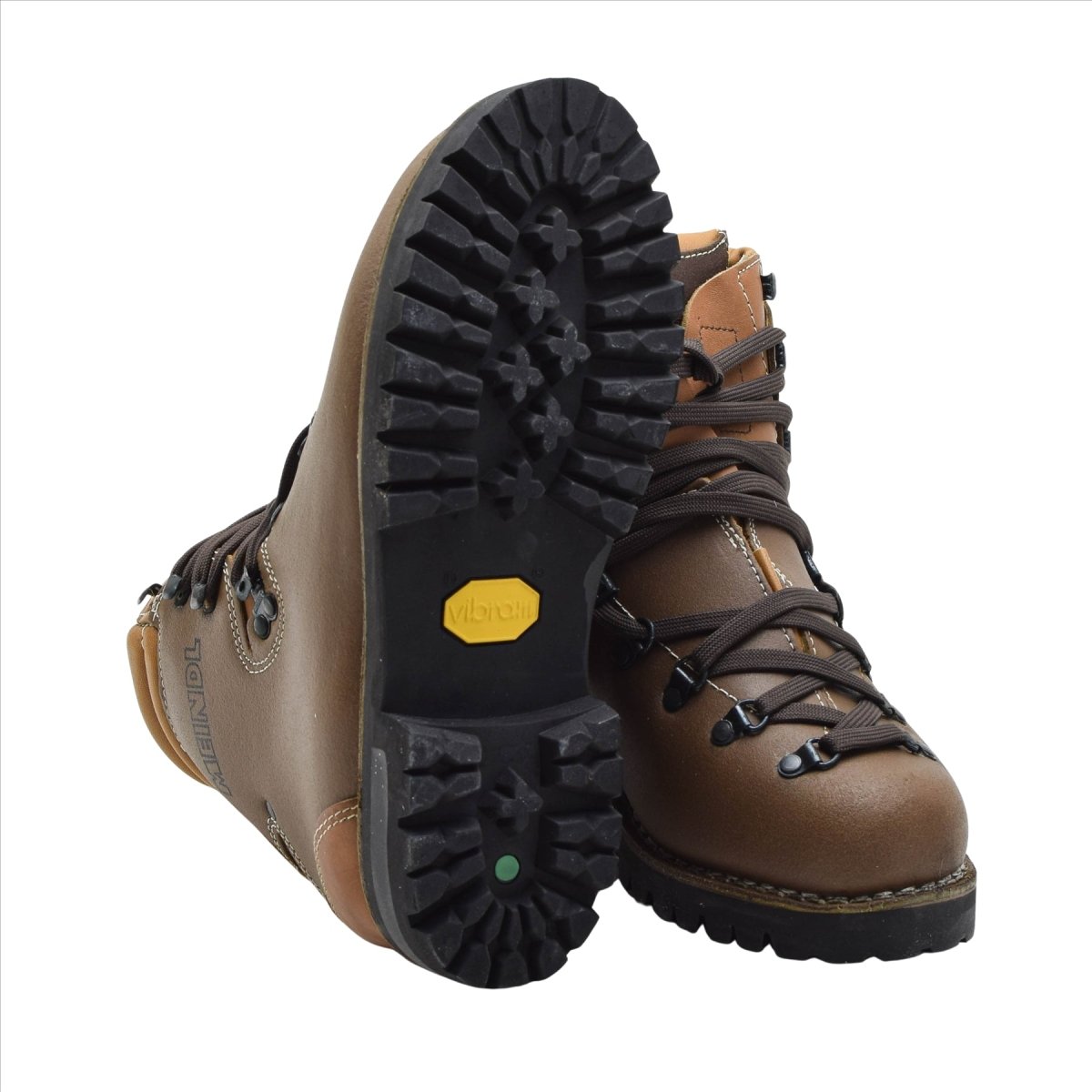 Botas De Montaña Originales Del Ejército Militar Alemán Cuero Vibram Outdoor Marrón