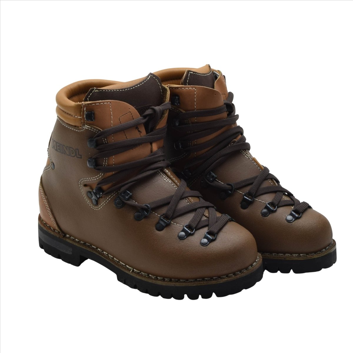 Botas De Montaña Originales Del Ejército Militar Alemán Cuero Vibram Outdoor Marrón