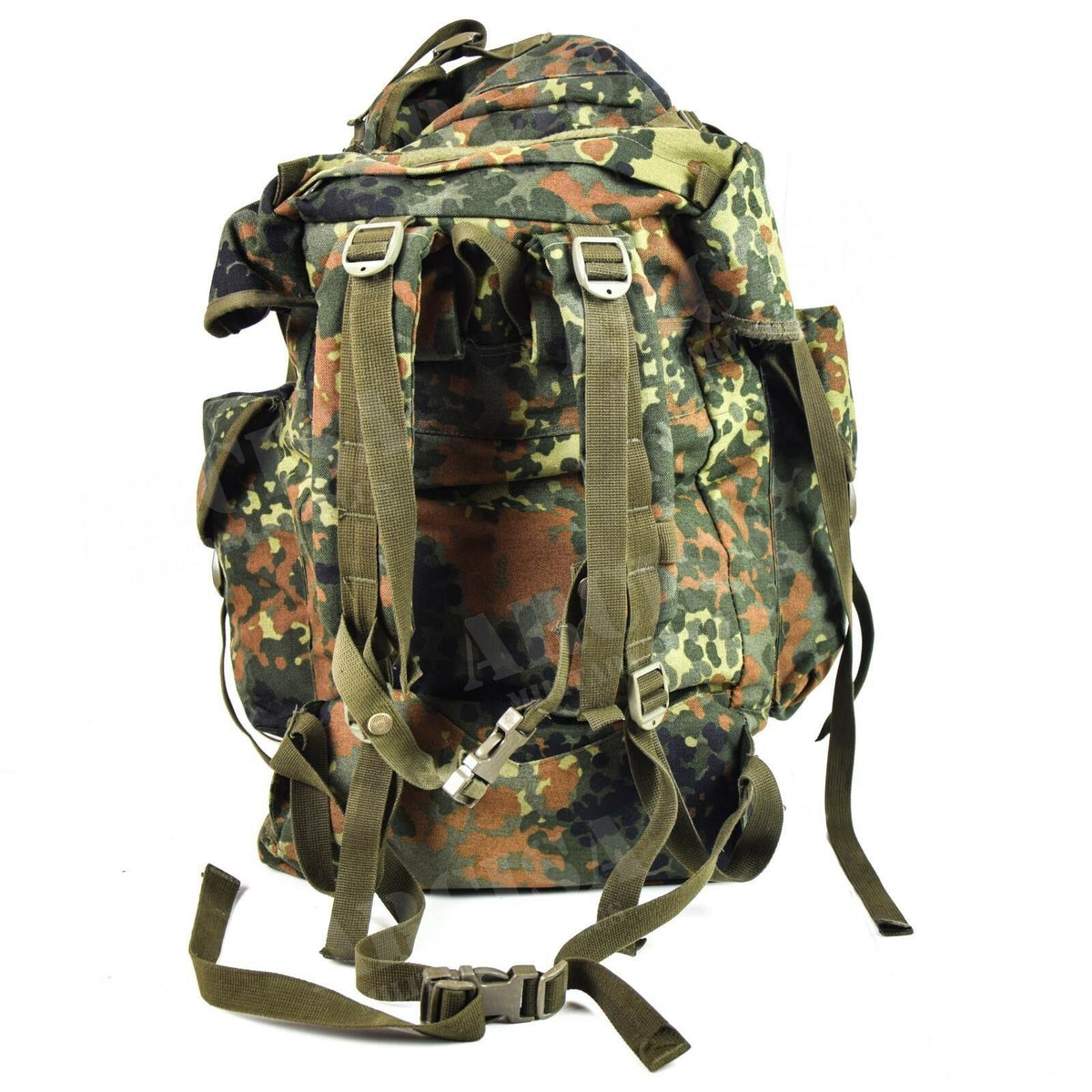 Mochila táctica militar alemana original 65L Combate Rucksack Flecktarn Camo
