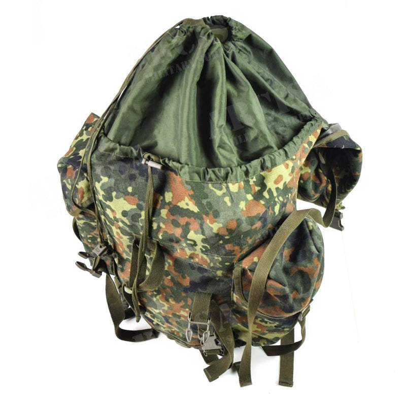 Mochila táctica militar alemana original 65L Combate Rucksack Flecktarn Camo
