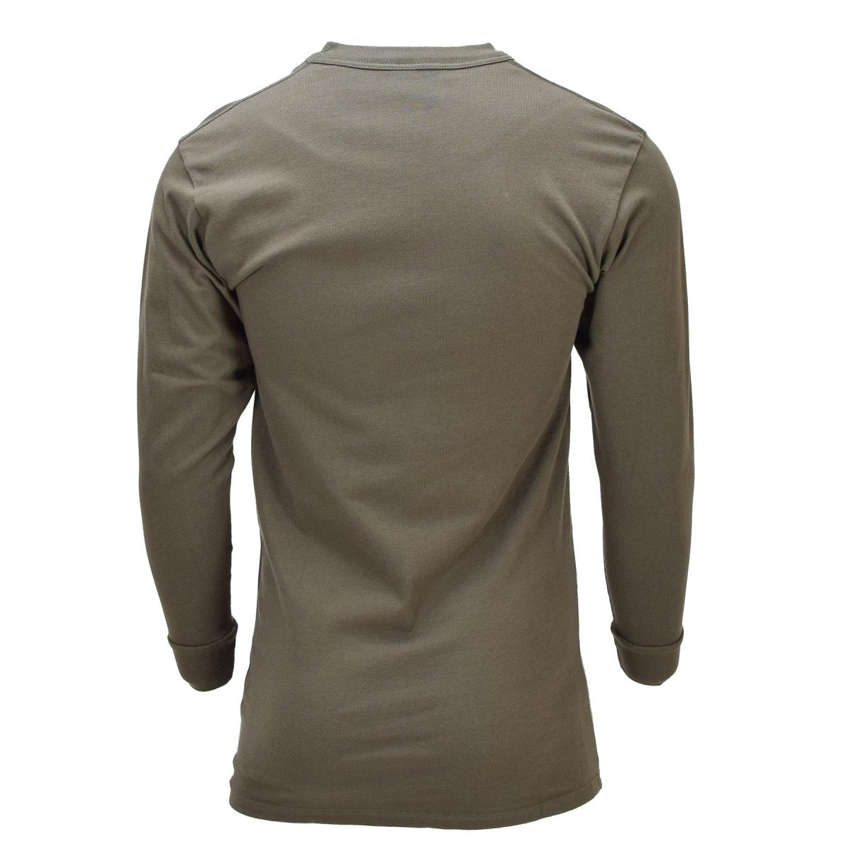 Camiseta interior térmica militar alemana original transpirable manga larga verde oliva