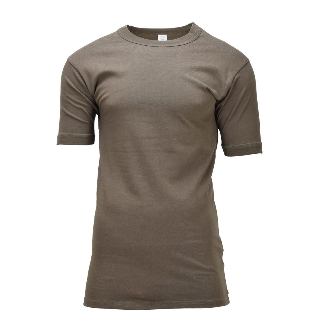 Camiseta interior térmica militar alemana original de algodón de manga corta excedente verde oliva