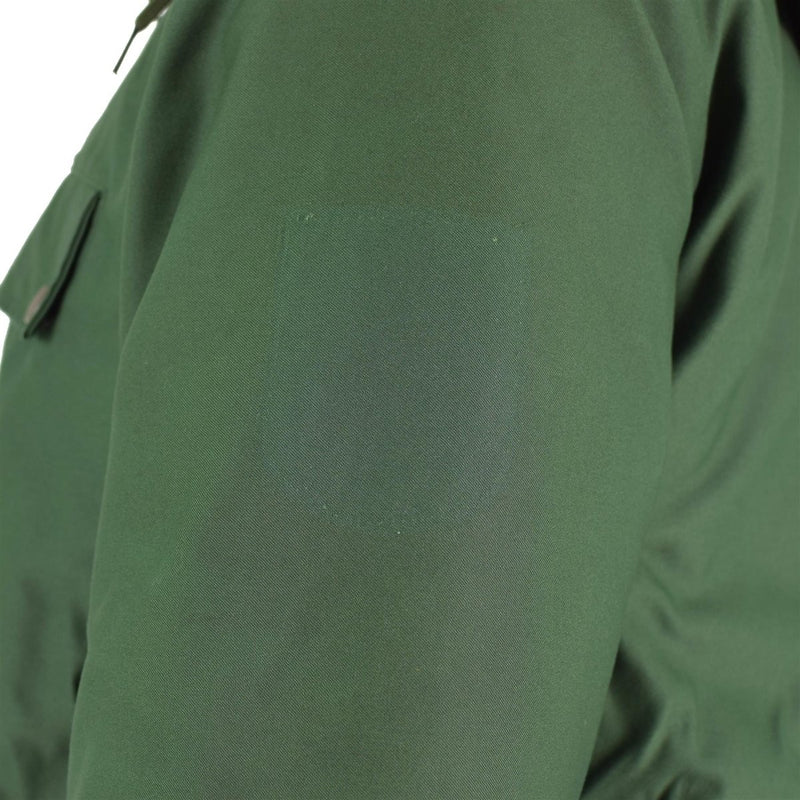 Oficial de policía alemán original Parka Finabel de chaqueta a prueba de viento verde con capucha cálida