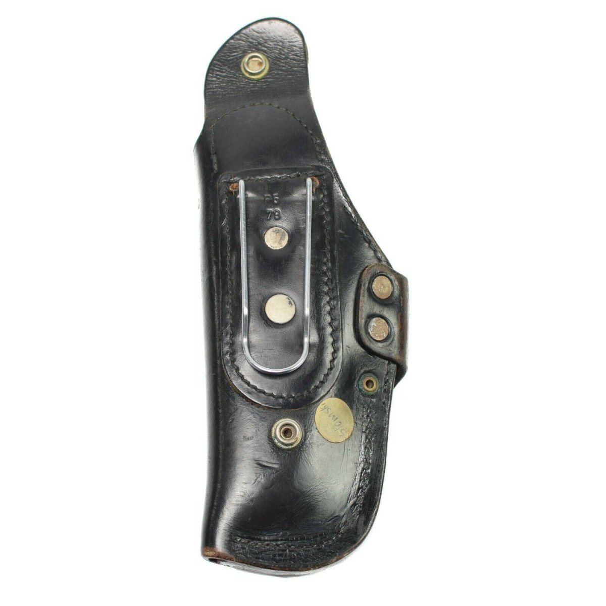 Holla de pistola de policía alemana original de la pistola de cuero negro