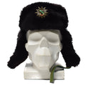 Policía alemana original sombrero de invierno cálido clima frío Fur falso Ushanka Insignia nueva