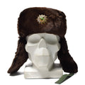Policía alemana original sombrero de invierno cálido clima frío Fur falso Ushanka Insignia nueva