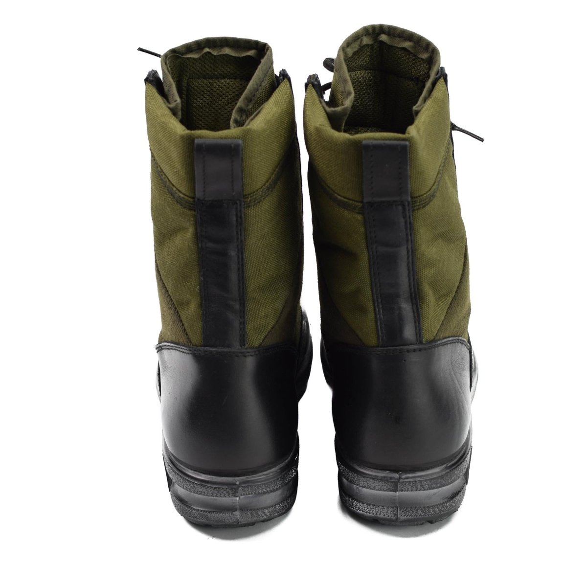 Botas tropicales del ejército original de Alemania Baltes Balas negros/OD Green Military Excedente Nuevo