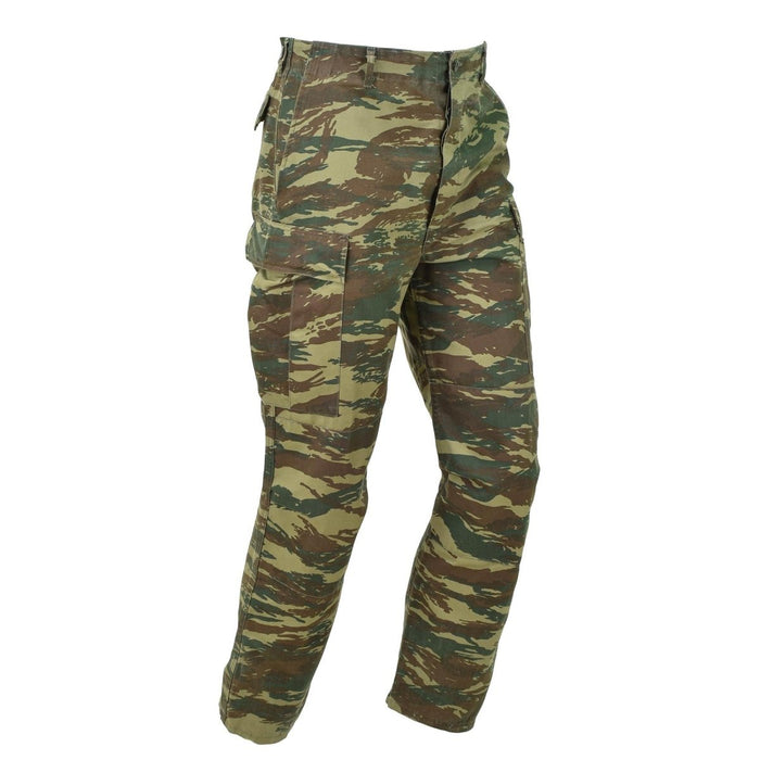 Pantalones BDU originales del ejército griego camuflaje de lagarto pantalones excedentes militares de Grecia - GoMilitar