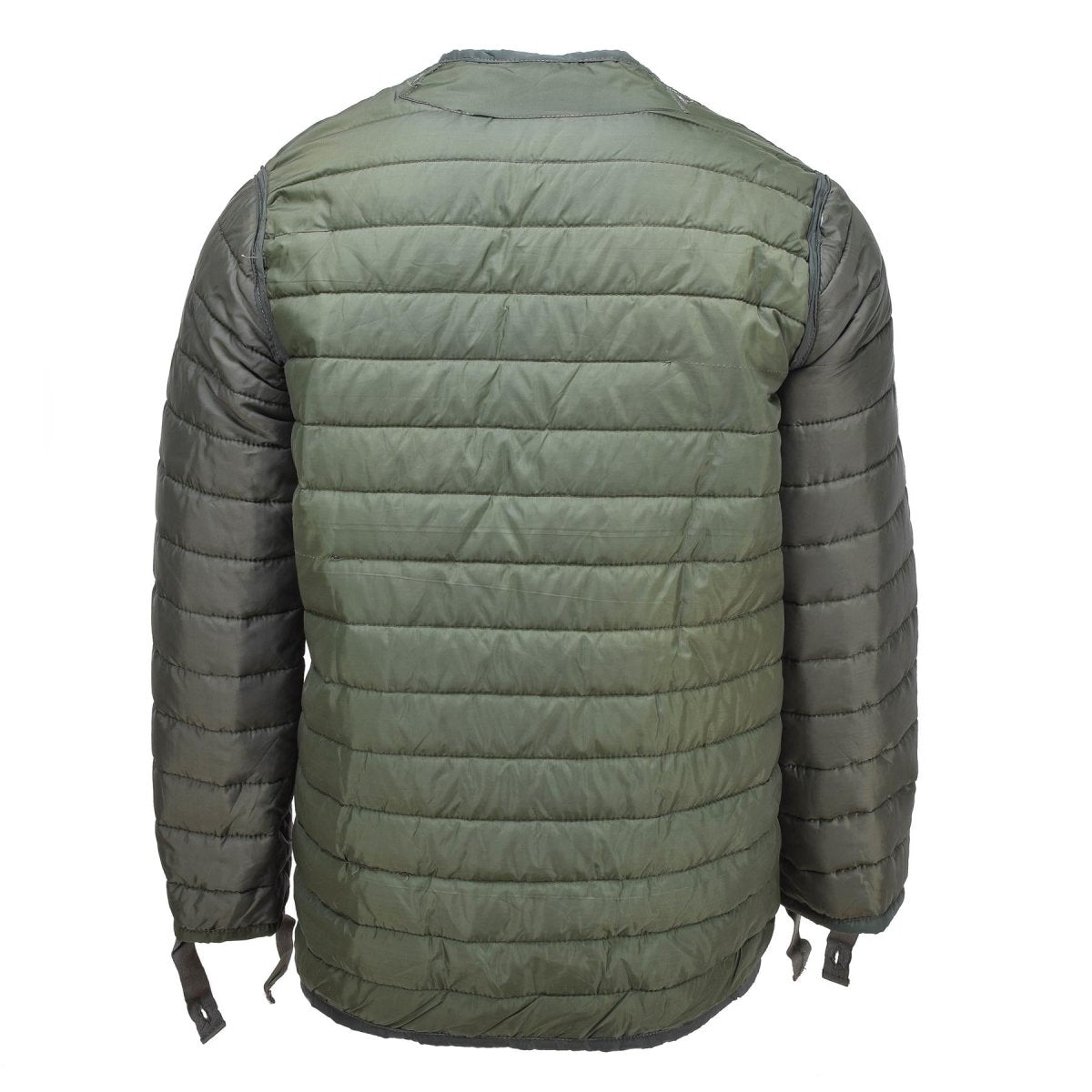Chaqueta de revestimiento del ejército griego original m65 acolchado chaqueta militar cálida forraje verde