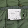 Chaqueta de revestimiento del ejército griego original m65 acolchado chaqueta militar cálida forraje verde