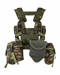 Chaleco táctico de carga original del ejército griego, camuflaje de lagarto de 8 piezas